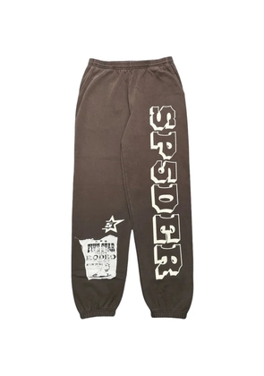 SP5DER graphic-print track pants - Brown