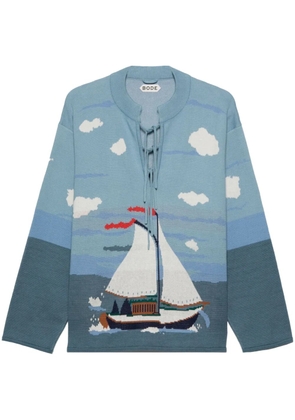 BODE Pinafore cotton jumper - Blue