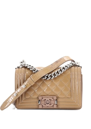 CHANEL Pre-Owned Boy Flap Bag Quilted Plexiglass Patent Small crossbody bag - Neutrals