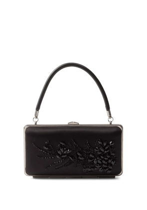 Prada Embroidered satin clutch - Black