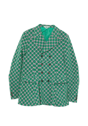 Comme des Garçons Homme Plus floral-print blazer - Green