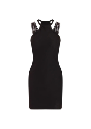 Just Cavalli logo-strap mini dress - Black
