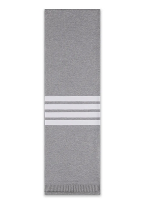 Thom Browne 4-Bar ribbed scarf - Grey