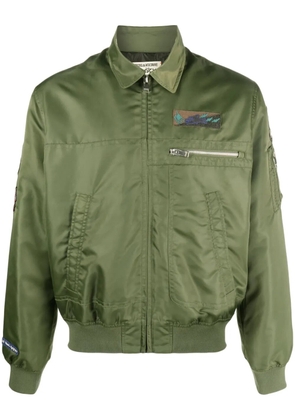 Zadig&Voltaire appliqué-detail satin-finish bomber jacket - Green