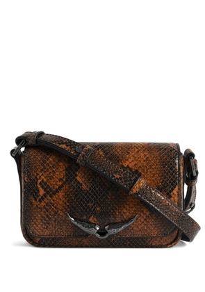 Zadig&Voltaire animal print detail crossbody bag - Orange