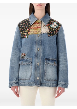 Valentino Garavani patchwork denim jacket - Blue