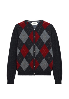 Pringle of Scotland argyle crew-neck cardigan - Grey
