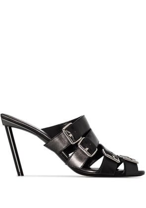 Balenciaga strappy buckled 80mm mules - Black
