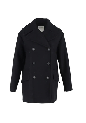 Max Mara double-breasted wool peacoat - Black