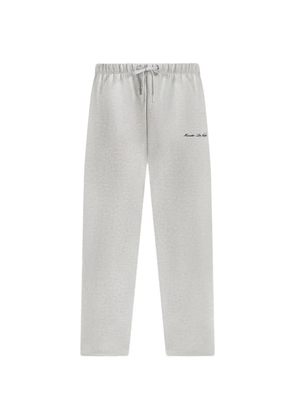 Manière De Voir Taylor logo-embroidery marl grey wide-leg track pants