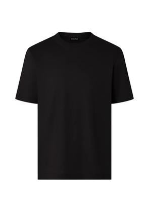 Zegna piqué cotton T-shirt - Black