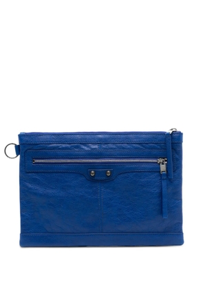 Balenciaga Pre-Owned 2016 Lambskin Motocross Classic Clip M clutch bag - Blue