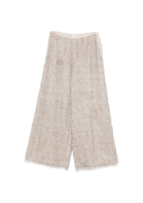 Alysi fringed trousers - Neutrals