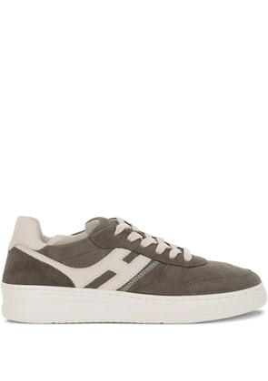 Hogan H630 suede leather logo sneakers - Brown