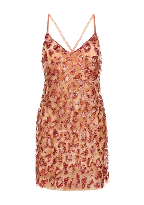 Roberto Cavalli sequin-embellished mini dress - Red