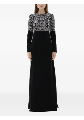 Dina Melwani crystal-embroidered maxi dress - Black