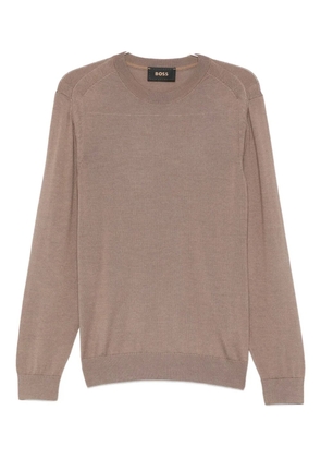 BOSS crew-neck sweater - Brown