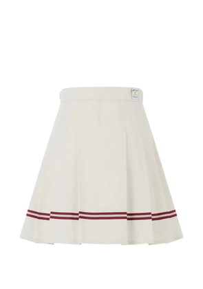 Bally ribbon detail pleated mini skirt - Neutrals