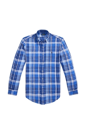 Polo Ralph Lauren plaid linen shirt - Blue