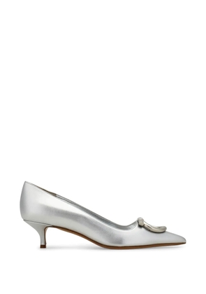 Ferragamo Maxi Gancini pump - Silver