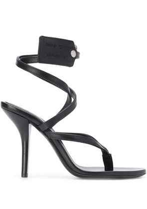 Off-White zip-tie tag strappy sandals - Black