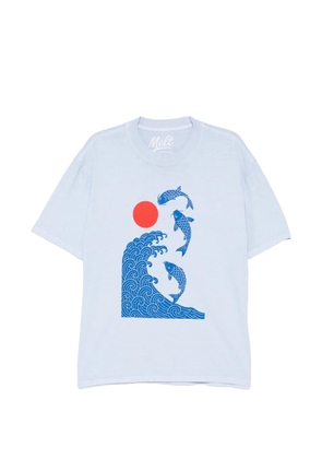 Melt graphic-print T-shirt - Blue