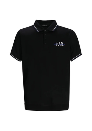 Karl Lagerfeld logo-detail polo shirt - Black