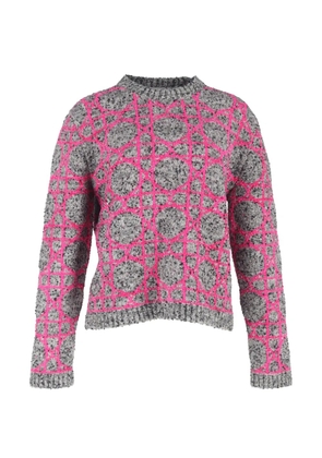 Christian Dior Pre-Owned 2024 cannage-pattern round-neck sweater - Grey