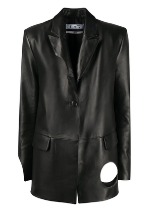 Off-White circle cut-out blazer - Black