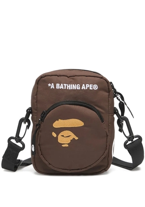 A BATHING APE® mini Ape Head messenger bag - Brown