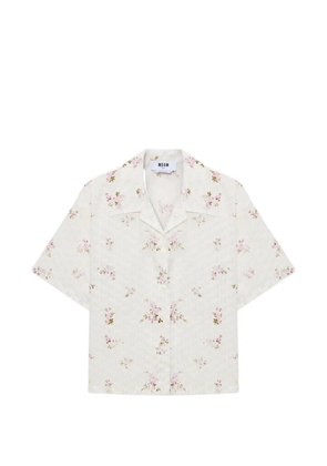MSGM floral-print shirt - White