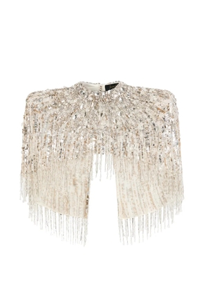 Jenny Packham Ellen embellished top - Neutrals