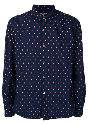 Comme Des Garçons Pre-Owned geometric embroidery shirt - Blue