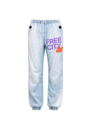 FreeCity print-detail drawstring trousers - Blue