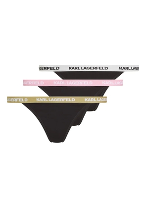 Karl Lagerfeld logo-detailing briefs (set of three) - Black