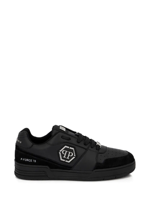Philipp Plein P-Force leather sneakers - Black