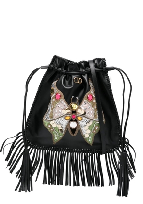 Valentino Garavani fringed shoulder bag - Black