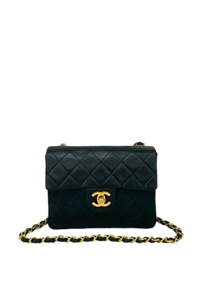 CHANEL Pre-Owned 1986-1988 Mini Square Classic Lambskin Single Flap handbag - Black