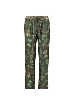 PIP STUDIO floral drawstring trousers - Green