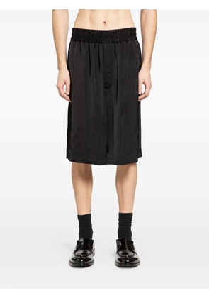 Jil Sander elasticated trousers shorts - Black