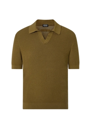 Zegna V-neck polo shirt - Green