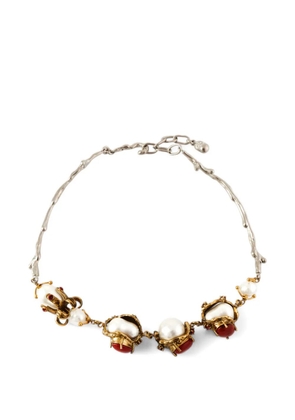 Marni pearl-embellished necklace - Silver