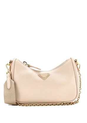 Prada Pre-Owned Convertible Shoulder Bag Saffiano Leather Mini crossbody bag - Neutrals