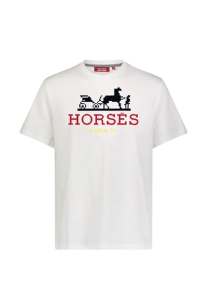 Mostly Heard Rarely Seen 8-Bit horses graphic T-shirt - White