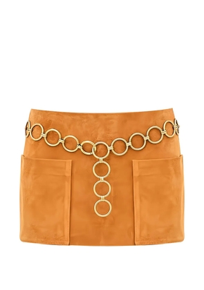 Alexis Nita chain-detail mini skirt - Orange