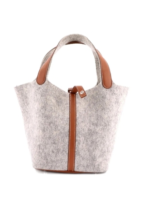 Hermès Pre-Owned Picotin Lock Bag Felt with Leather PM bucket bag - Brown