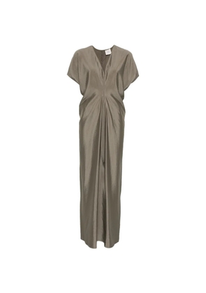 Alysi V-neck buttoned maxi dress - Green