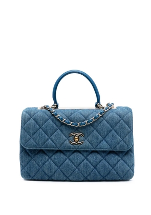 CHANEL Pre-Owned 2017-2018 Medium Denim Trendy CC Top Handle Bag satchel - Blue