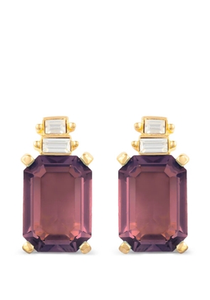 Christian Dior Pre-Owned 1980 Amethyst earrings - Gold