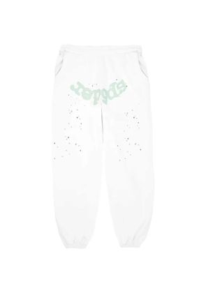 SP5DER paint-splatter track pants - White